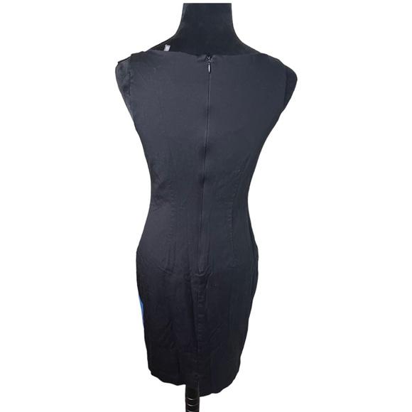 T Tahari Sleeveless Fitted Sheath Dress Blue/Black Size 6 - Picture 3 of 11
